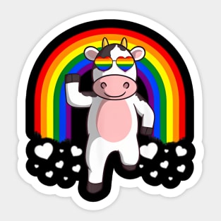 LGBT Cow Gay Pride LGBTQ Cute  Farmer Sticker